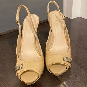Classic Nude BCBGeneration Slingback Heels | Size 8.5